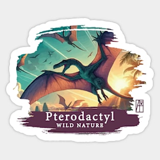 Pterodactyl - WILD NATURE - DINOSAURS -2 Sticker